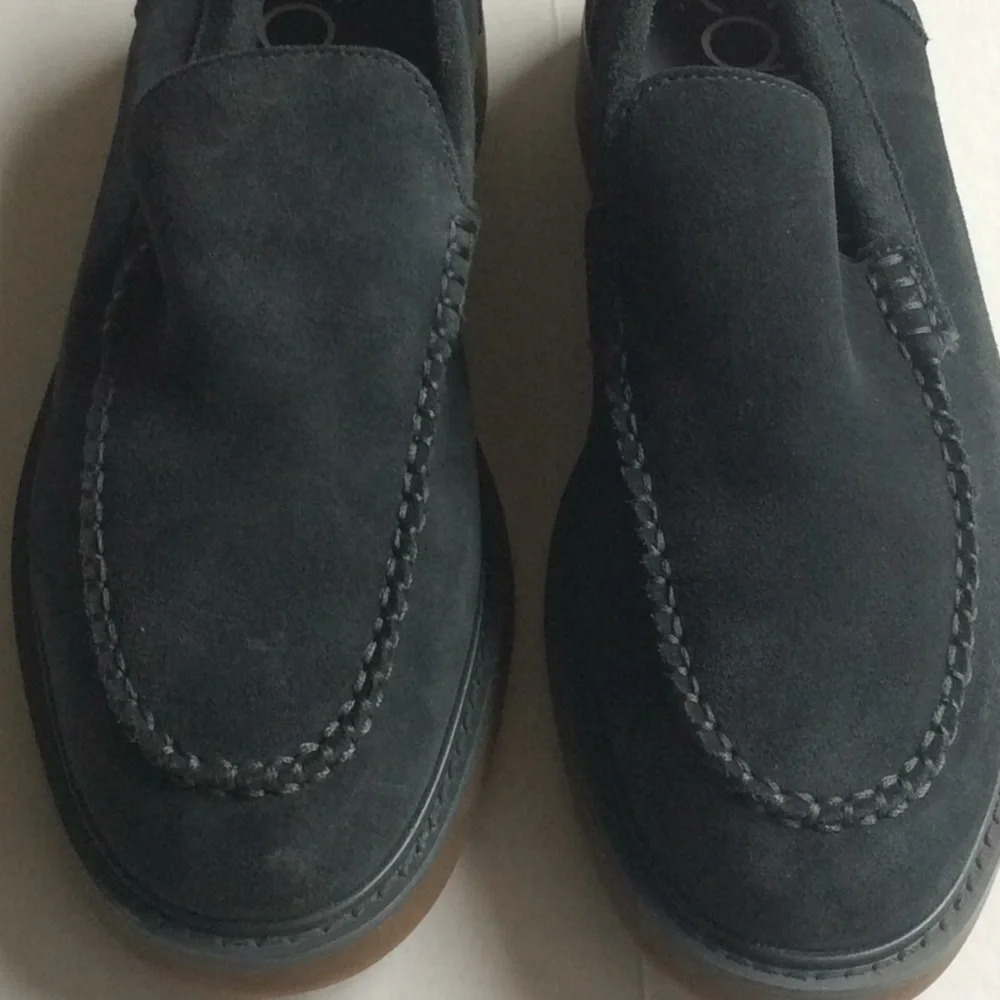 NWT Calvin Klein Gray Suede SlipOn Shoes